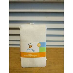 Goldbug Off White Size 0-9 Mos 1 Pair Heavyweight Baby Tights New 5-18 lbs